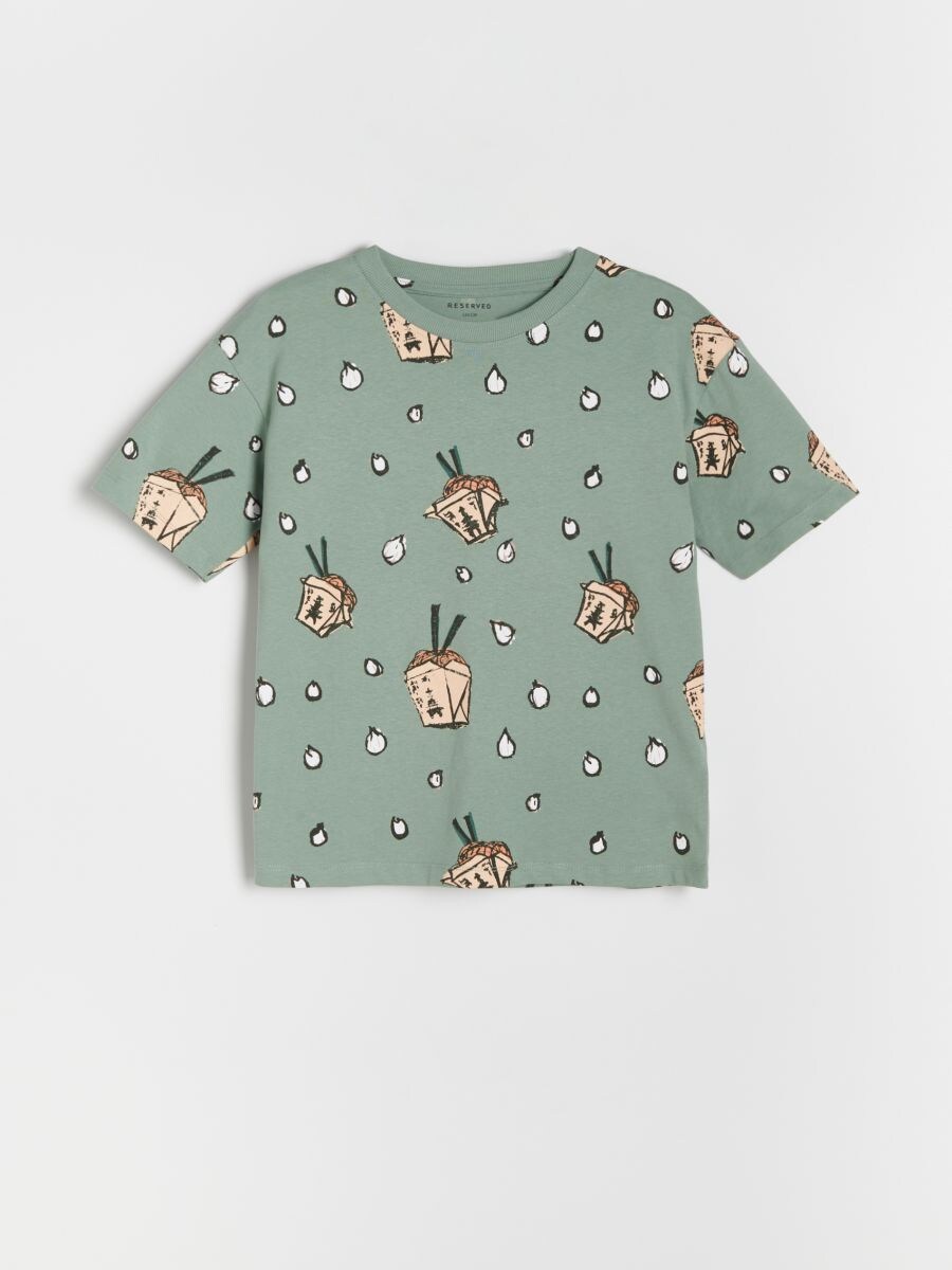 T-shirt with all over print - green - RESERVED - 2