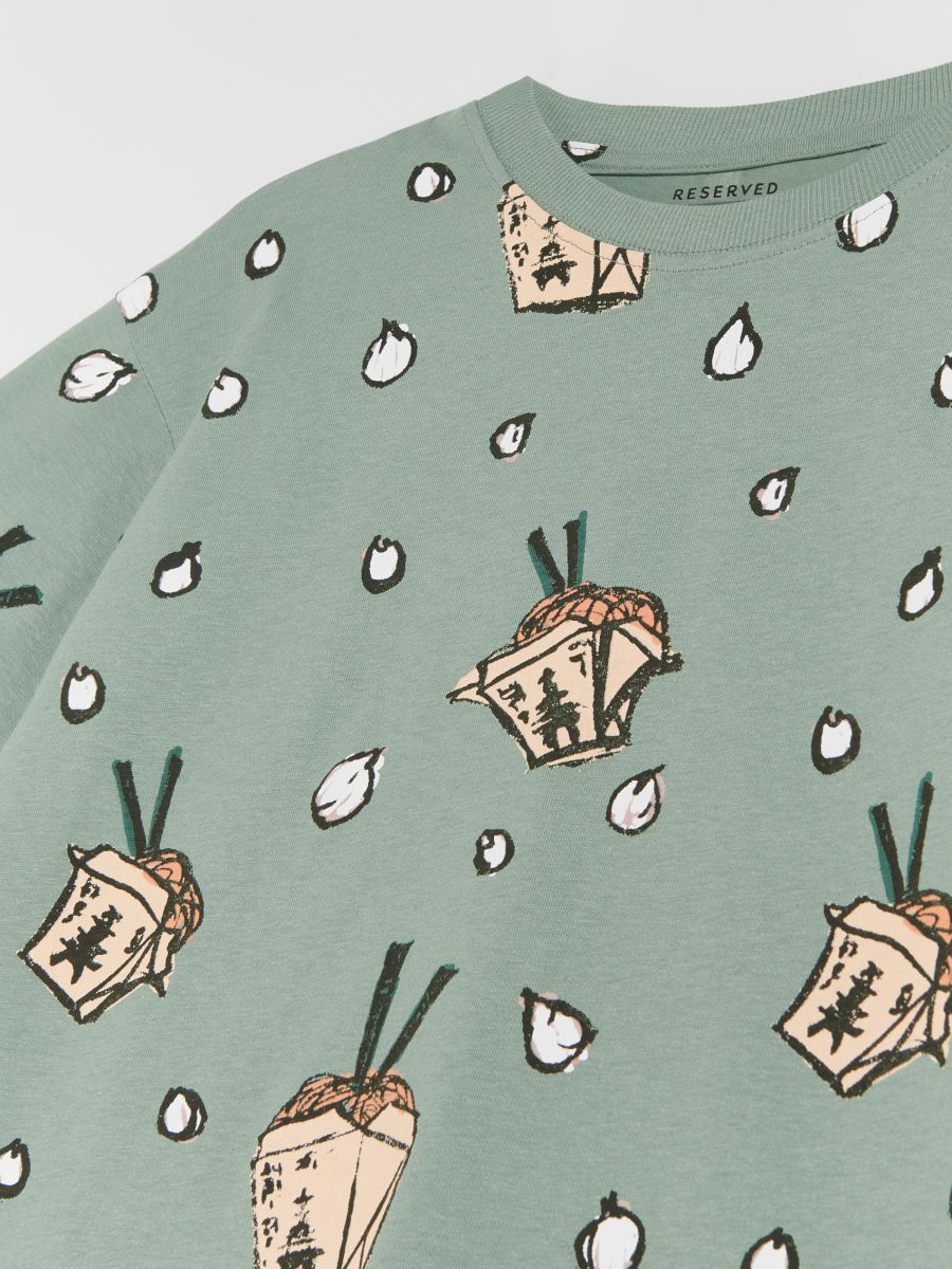 T-shirt with all over print - green - RESERVED - 5