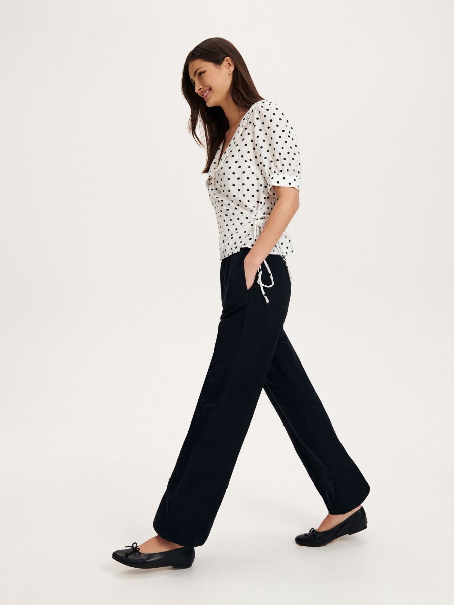 Linen rich trousers - black - RESERVED - 2