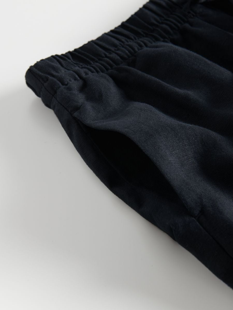 Linen rich trousers - black - RESERVED - 4