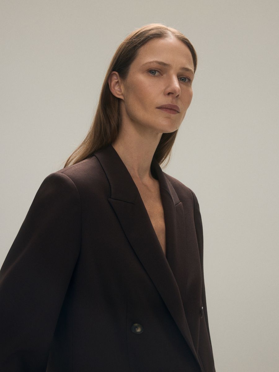 LADIES` BLAZER - tamno braon - RESERVED - 2