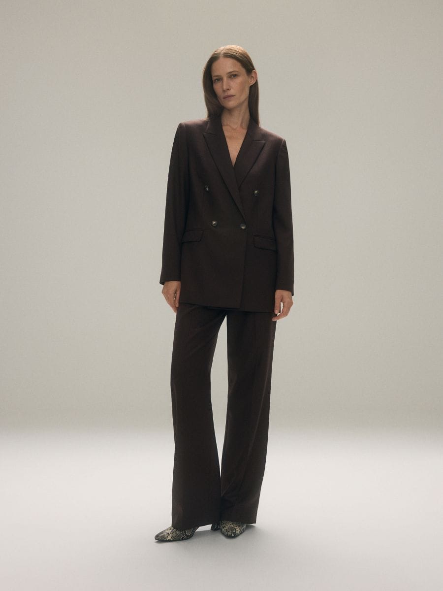 LADIES` BLAZER - tamno braon - RESERVED - 3