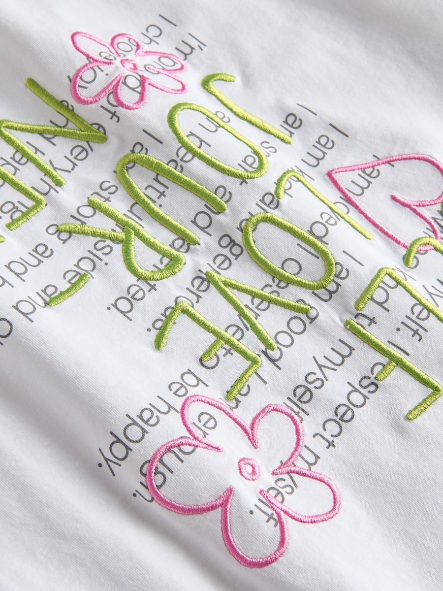 T-shirt with appliqué - cream - RESERVED - 2