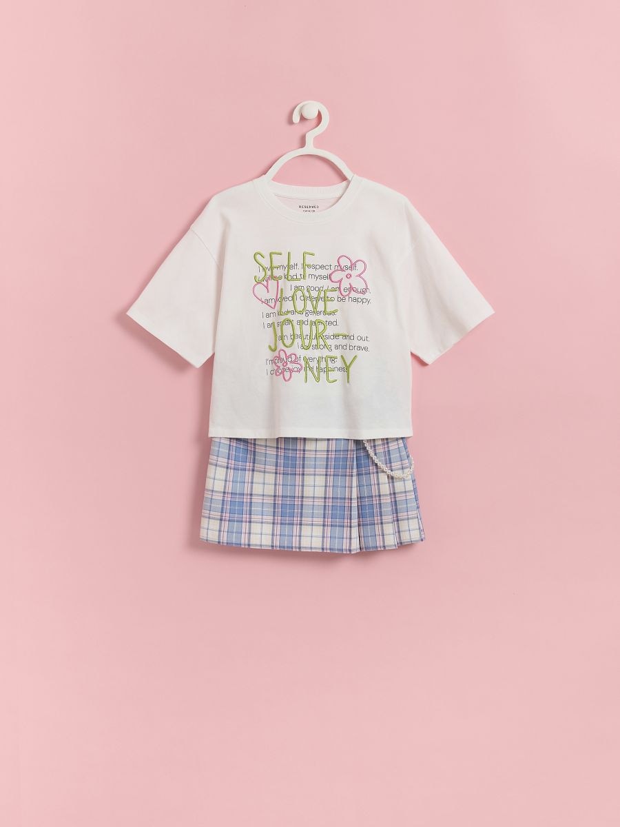 T-shirt with appliqué - cream - RESERVED - 3