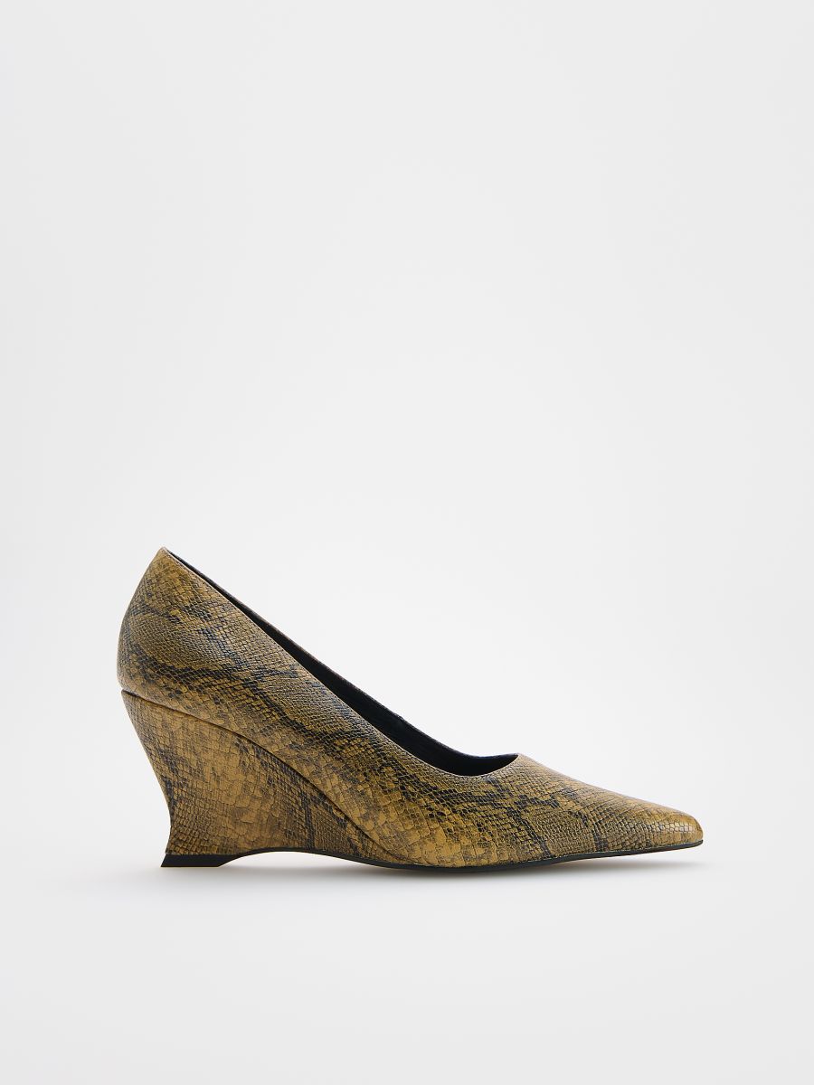 Wedge shoes with an animal pattern - multicolor - RESERVED - 2