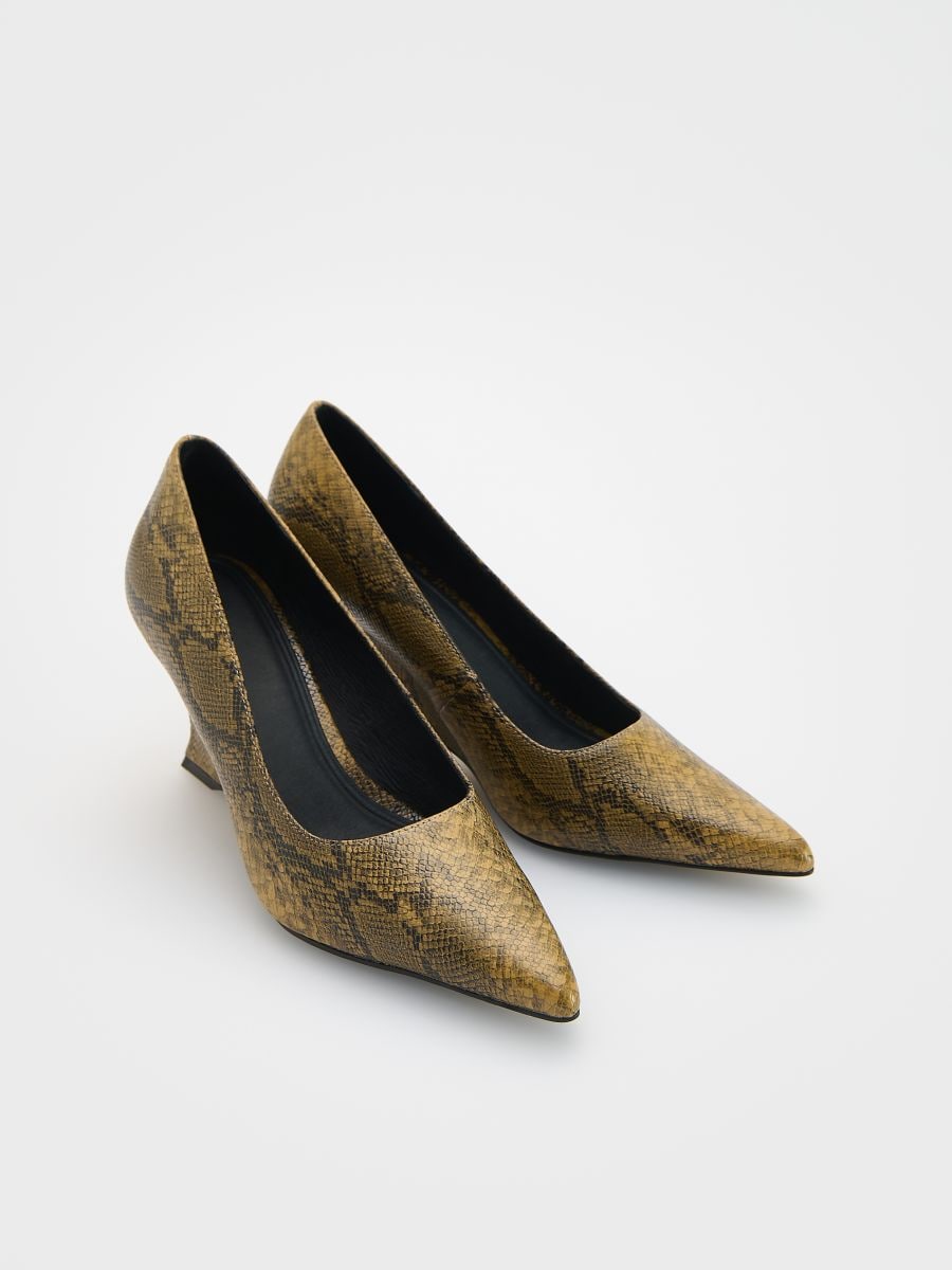 Wedge shoes with an animal pattern - multicolor - RESERVED - 3