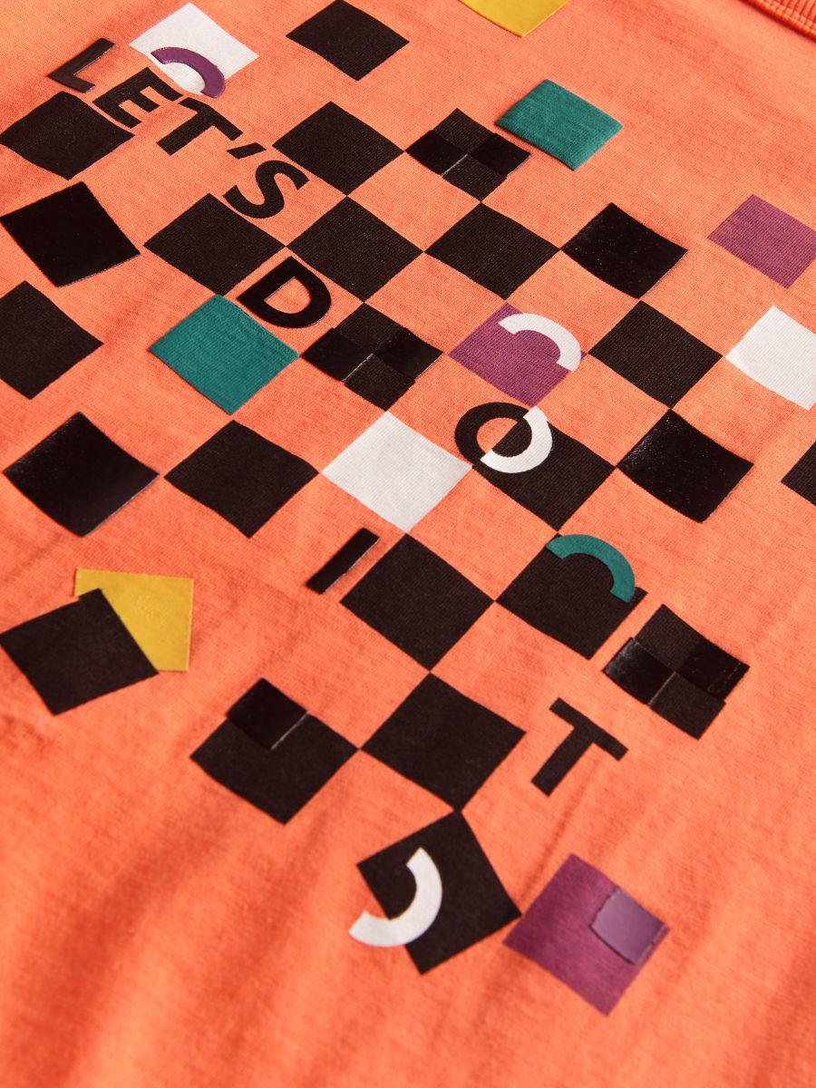 T-shirt with print - light orange - RESERVED - 3