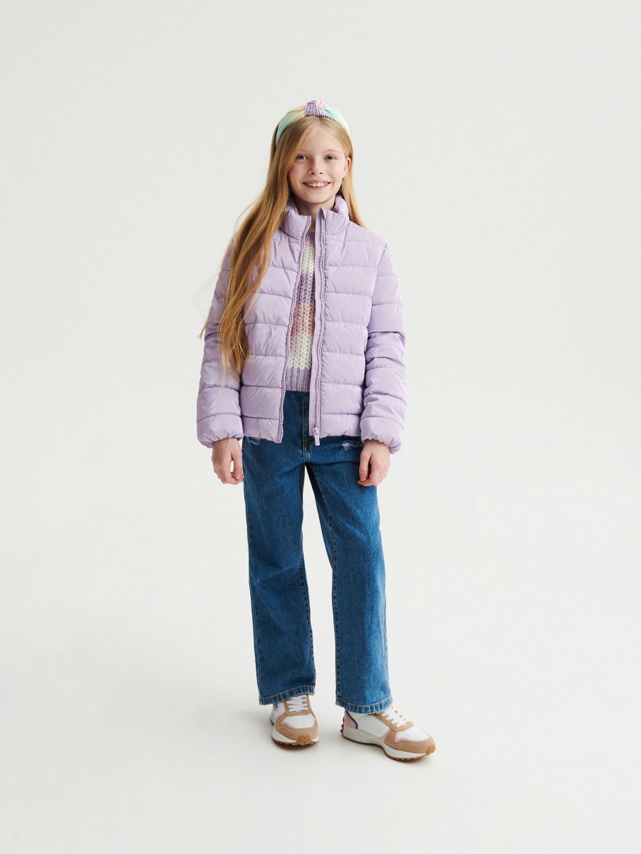 Quilted jacket with sheen - lavender - RESERVED - 6