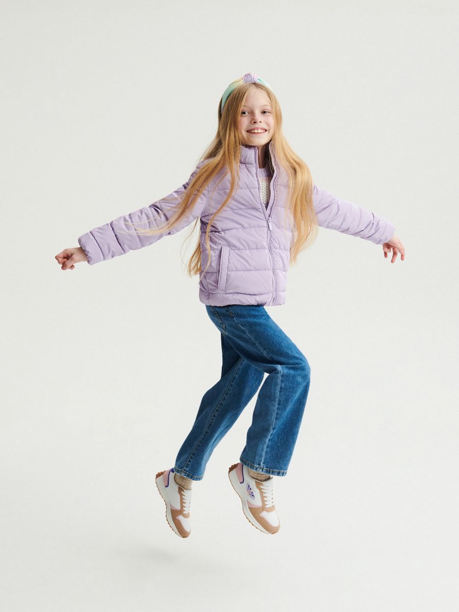 Quilted jacket with sheen - lavender - RESERVED - 8