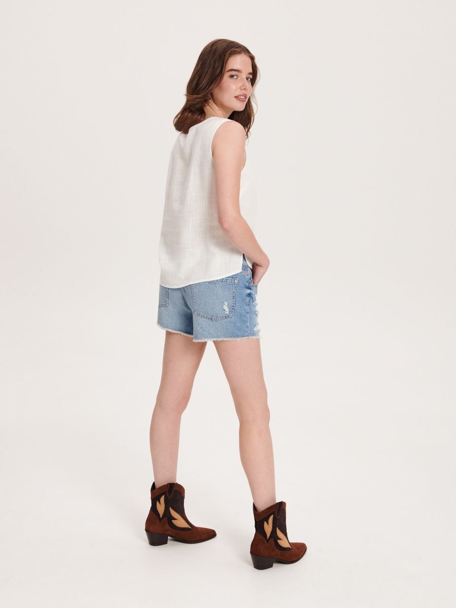Viscose blouse - cream - RESERVED - 3