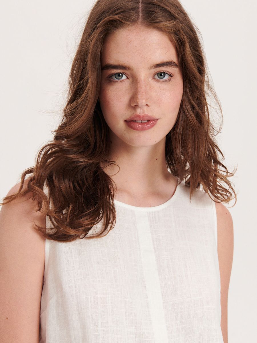 Viscose blouse - cream - RESERVED - 2