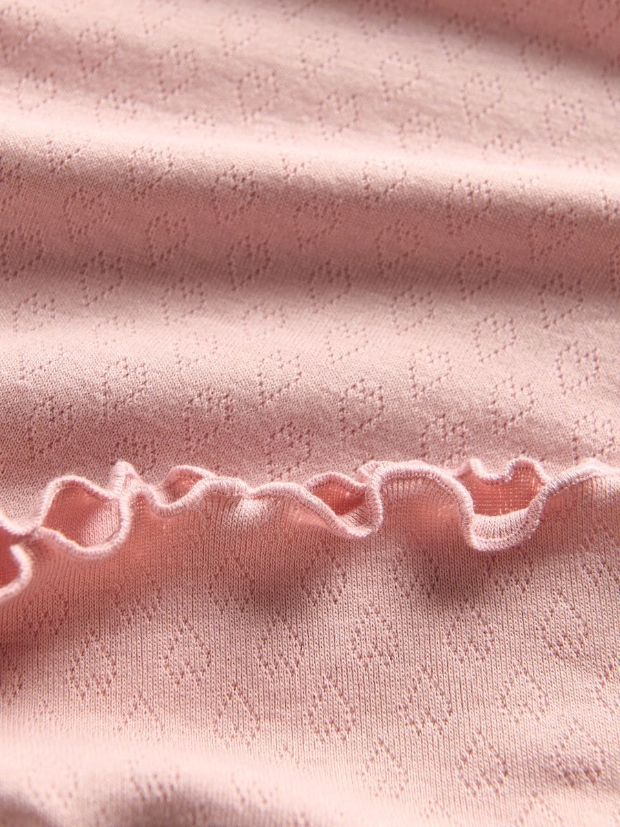 Openwork t-shirt - pastel pink - RESERVED - 4