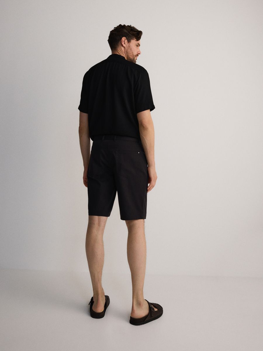 Short met regular fit - zwart - RESERVED - 4