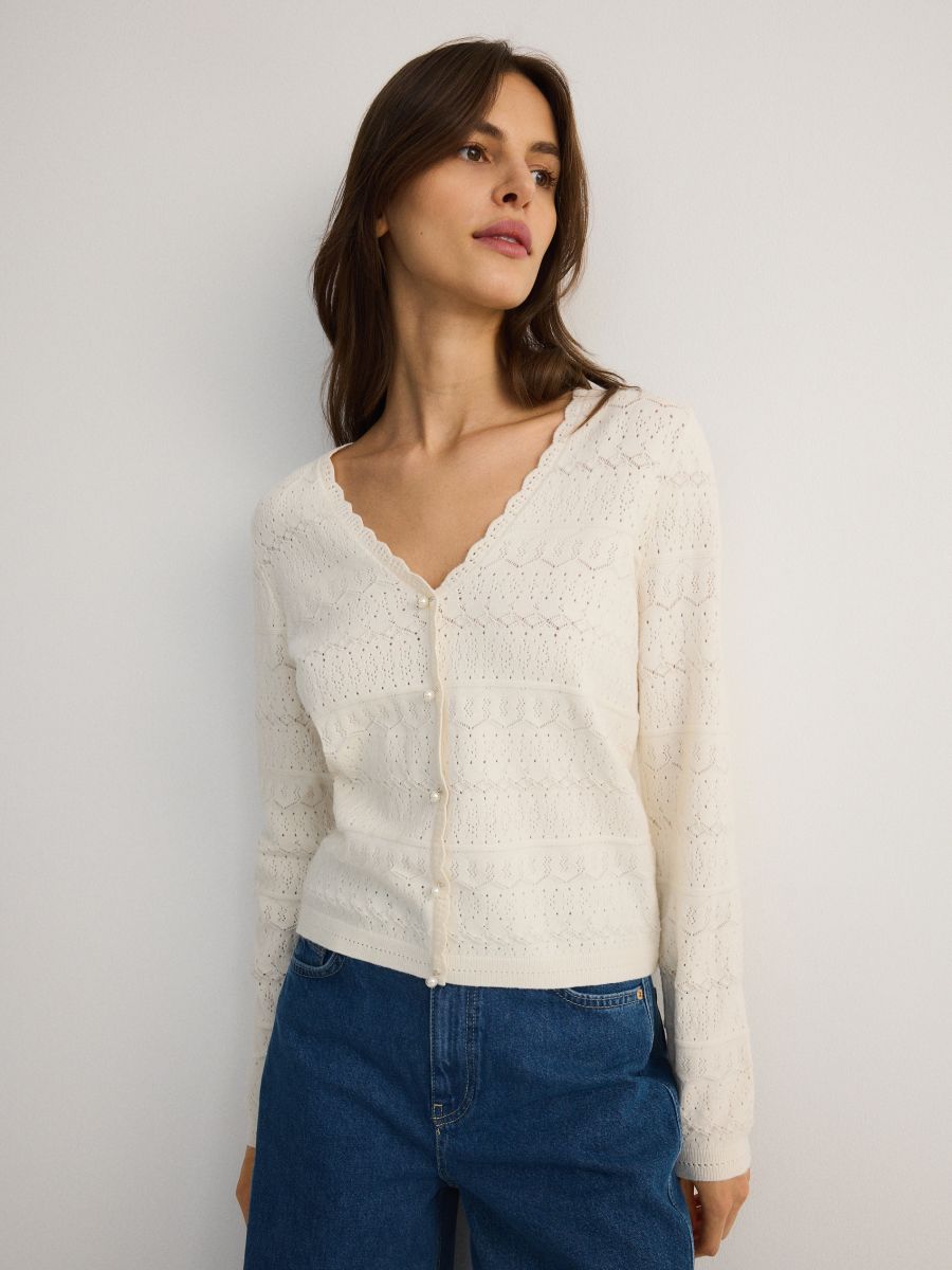 LADIES` SWEATER - nude - RESERVED