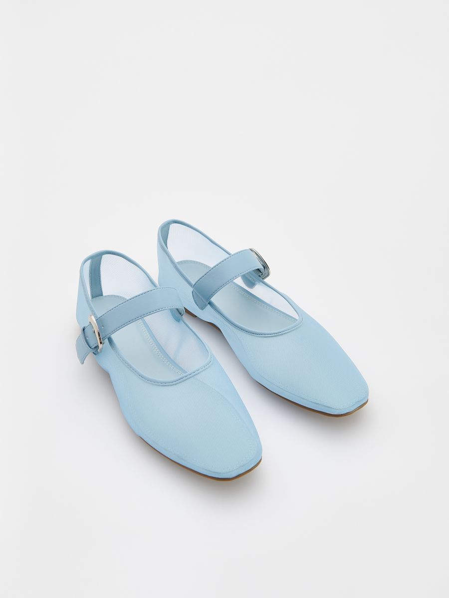 Mesh ballet flats - light blue - RESERVED - 2