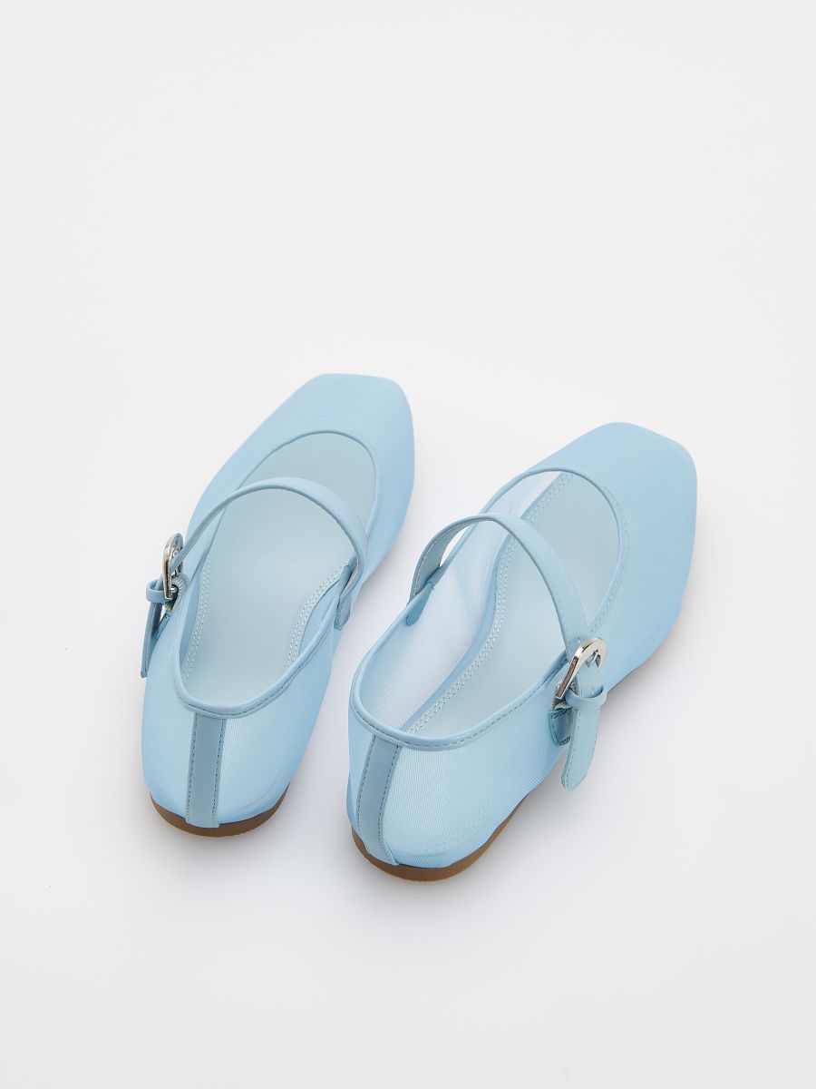 Mesh ballet flats - light blue - RESERVED - 3