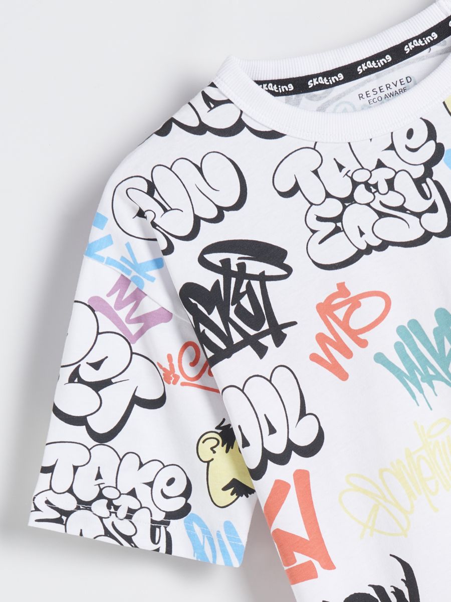 T-shirt with all over print - white - RESERVED - 6