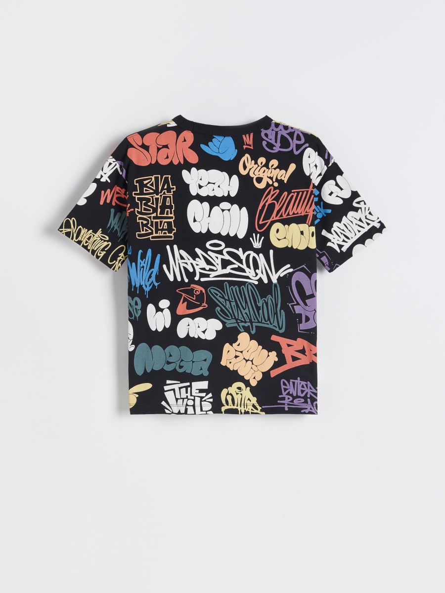 T-shirt with all over print - black - RESERVED - 6