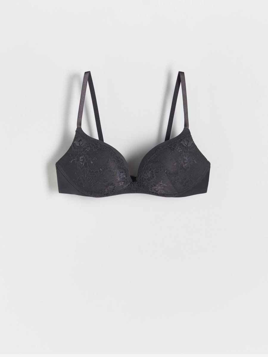 Super push-up bh met kant - ANTRACIET - RESERVED - 5
