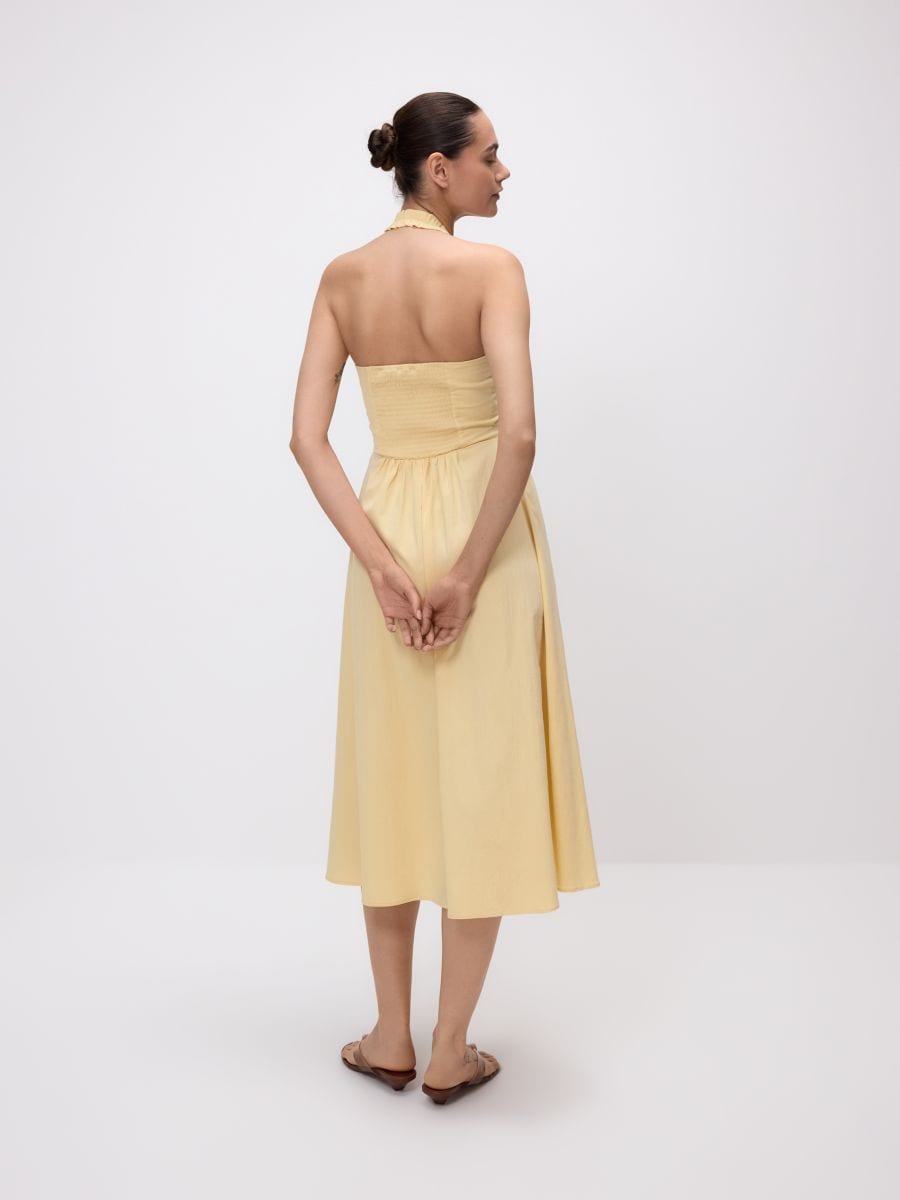 Robe midi en coton - jaune clair - RESERVED - 3