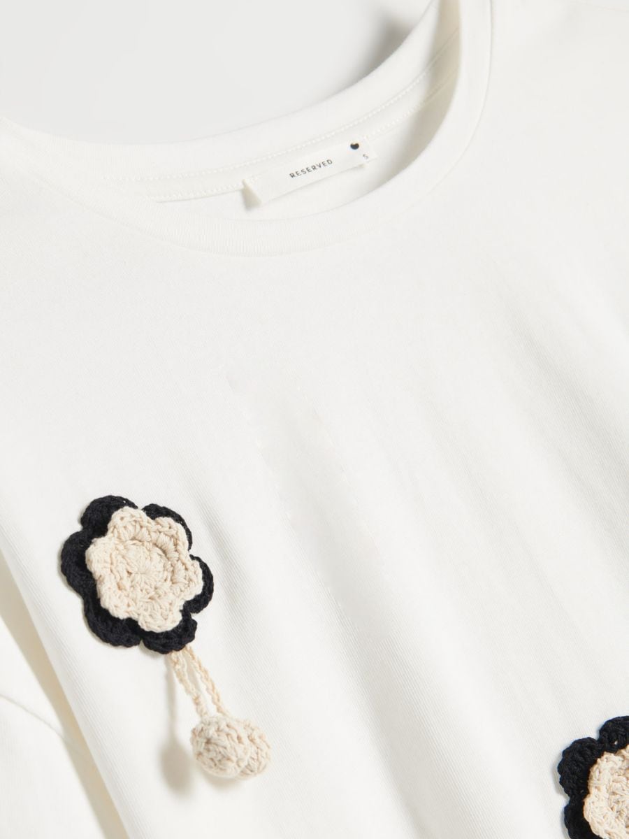 T-shirt with embroidered pattern - white - RESERVED - 5