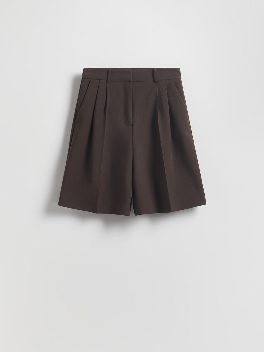 Bermudashorts mit Bügelfalte - dunkelbraun - RESERVED