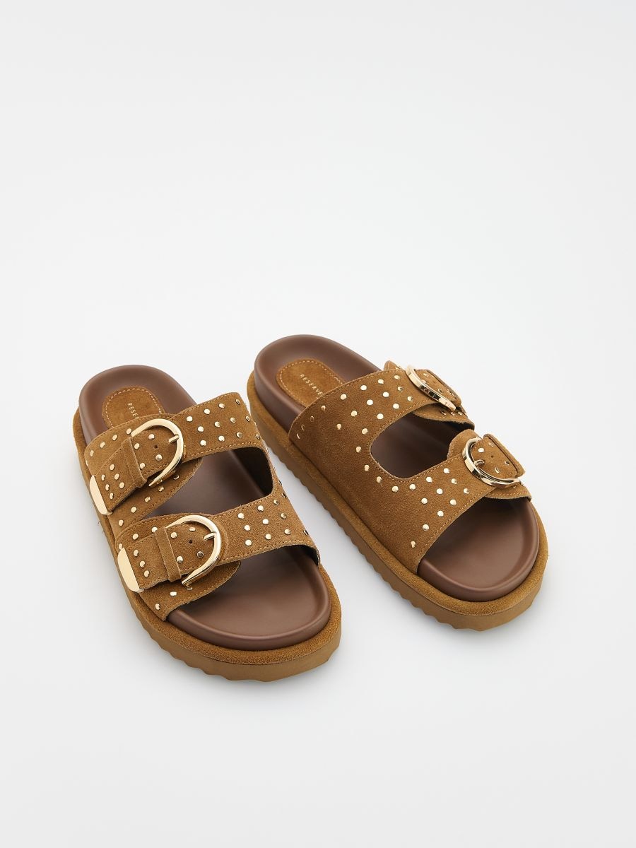 LADIES` SLIDES - brown - RESERVED - 2