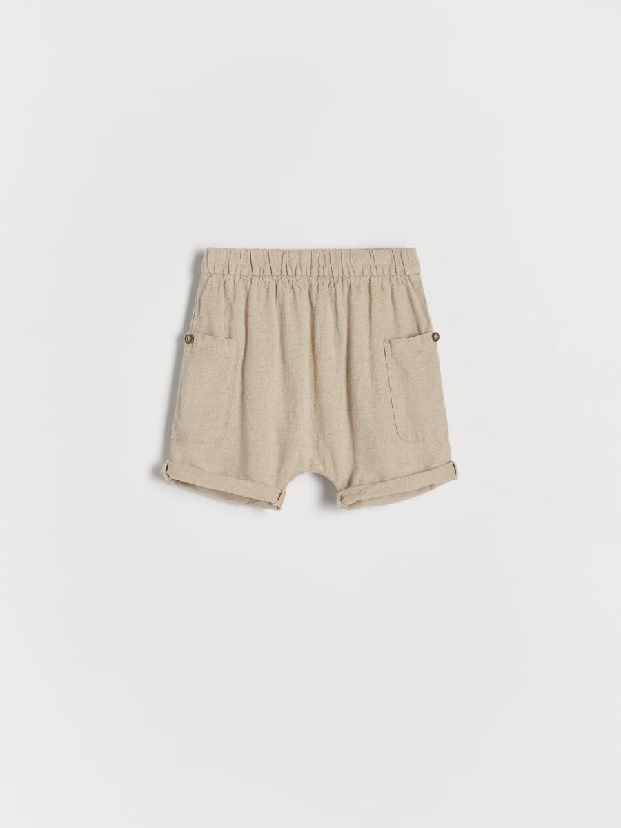 Shorts aus Leinenmischung - creme - RESERVED