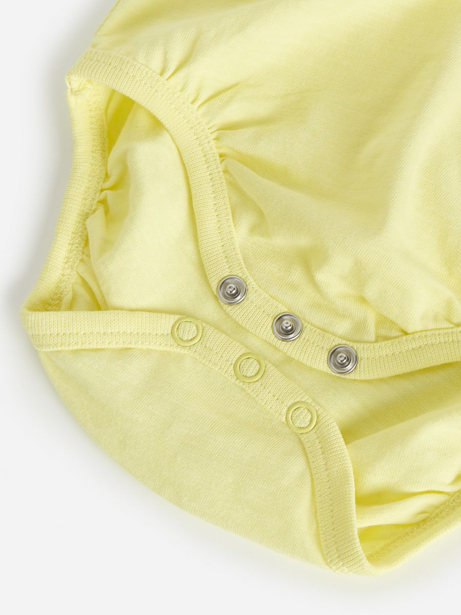 Cotton bodysuit with print - yellow - RESERVED - 3
