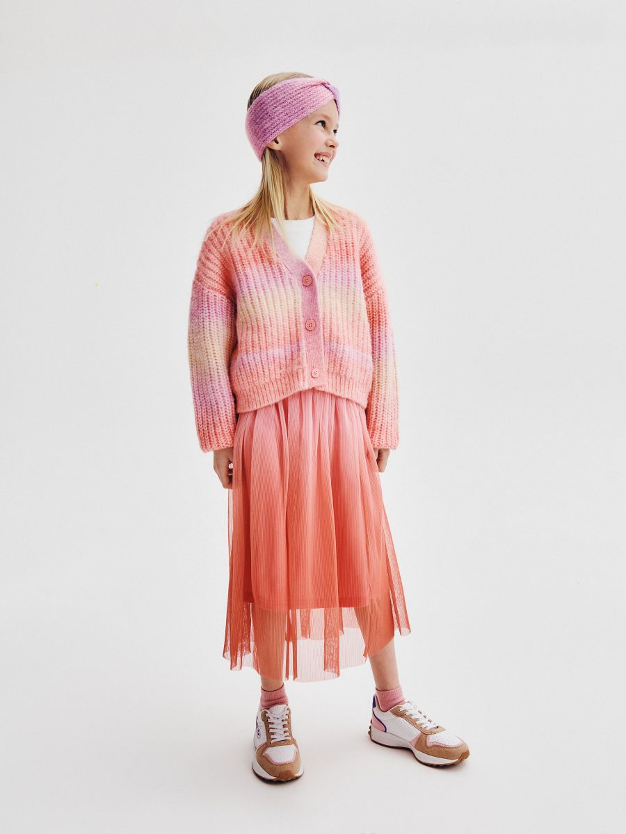 Tulle skirt with ombré effect - maroon - RESERVED - 5