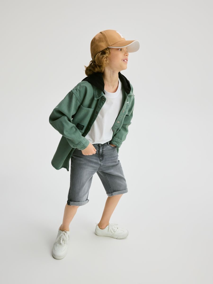 Regular denim shorts - light grey - RESERVED - 4