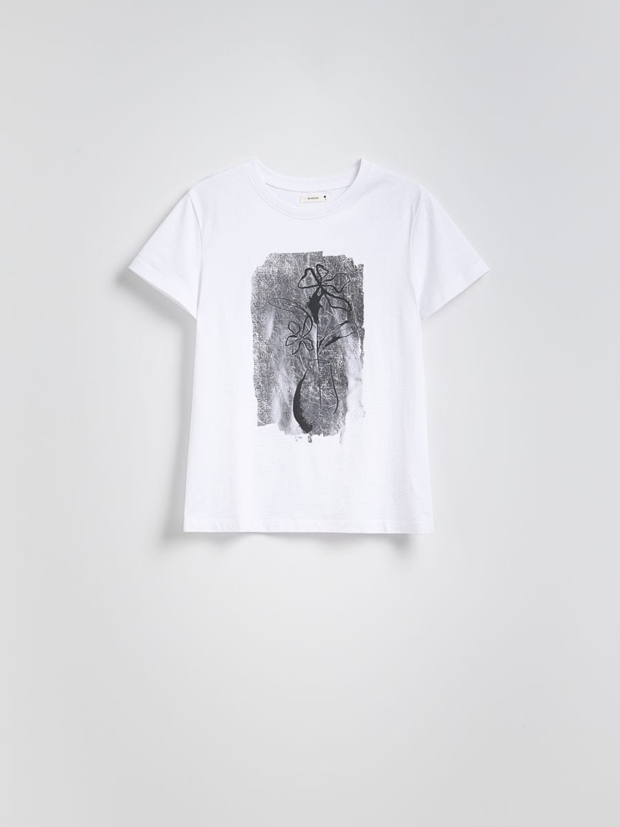 T-shirt with print - white - RESERVED