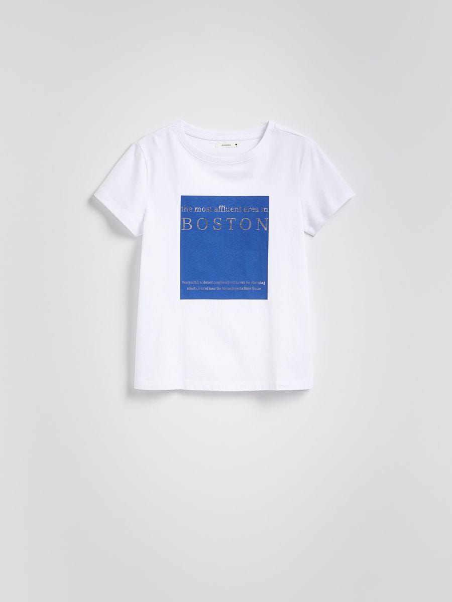 T-shirt z nadrukiem - biały - RESERVED