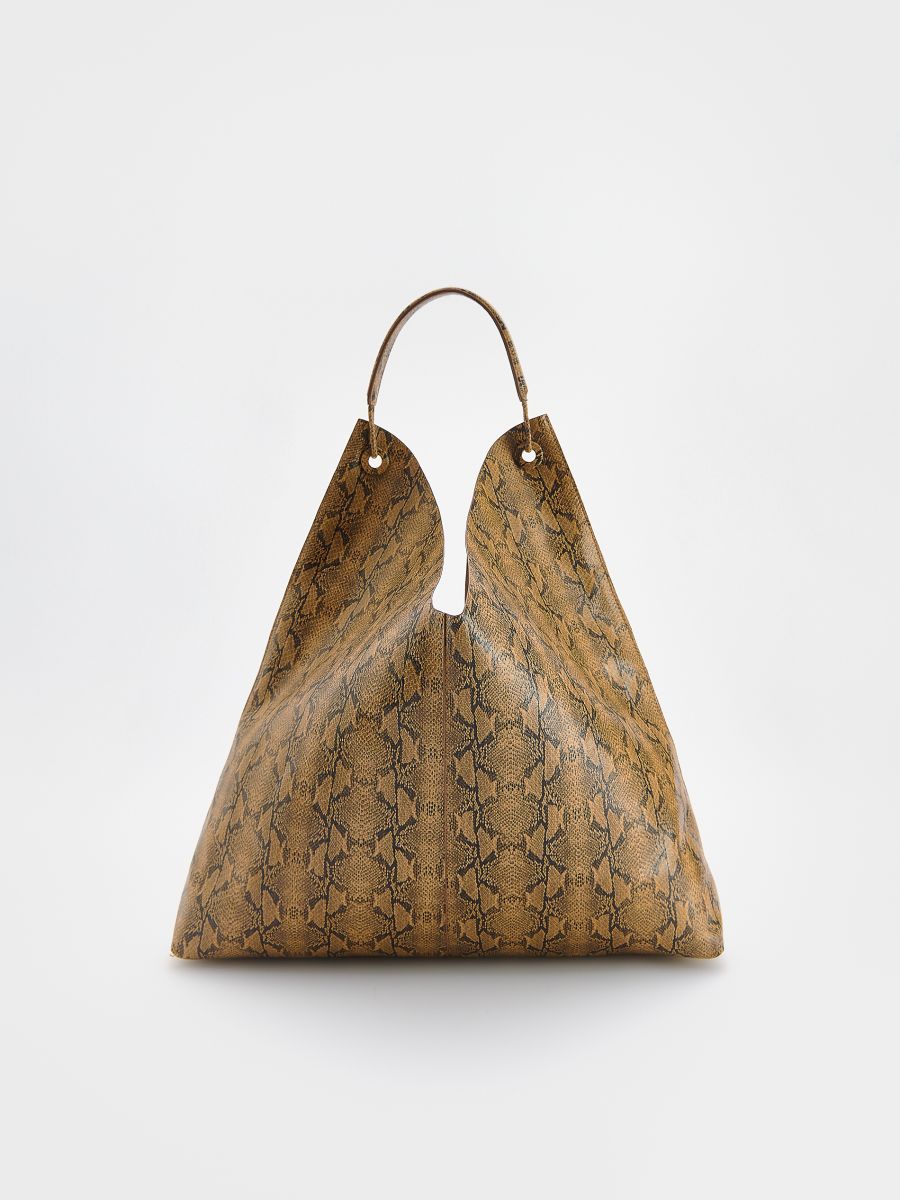 Hobo bag with animal pattern - multicolor - RESERVED - 2