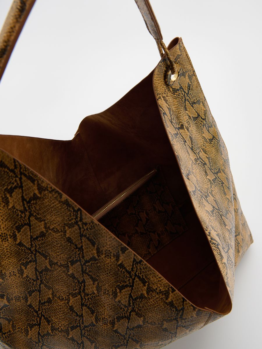 Hobo bag with animal pattern - multicolor - RESERVED - 5