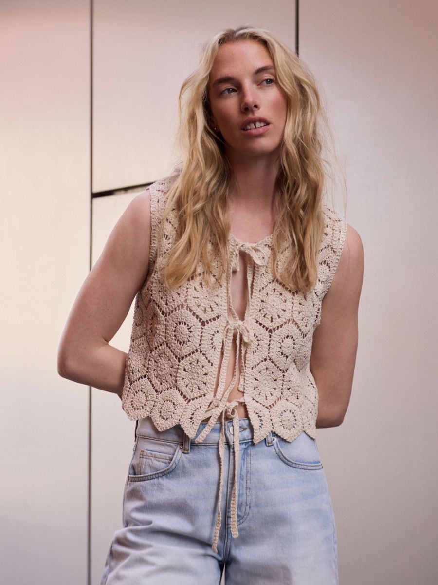 LADIES` VEST - nude - RESERVED