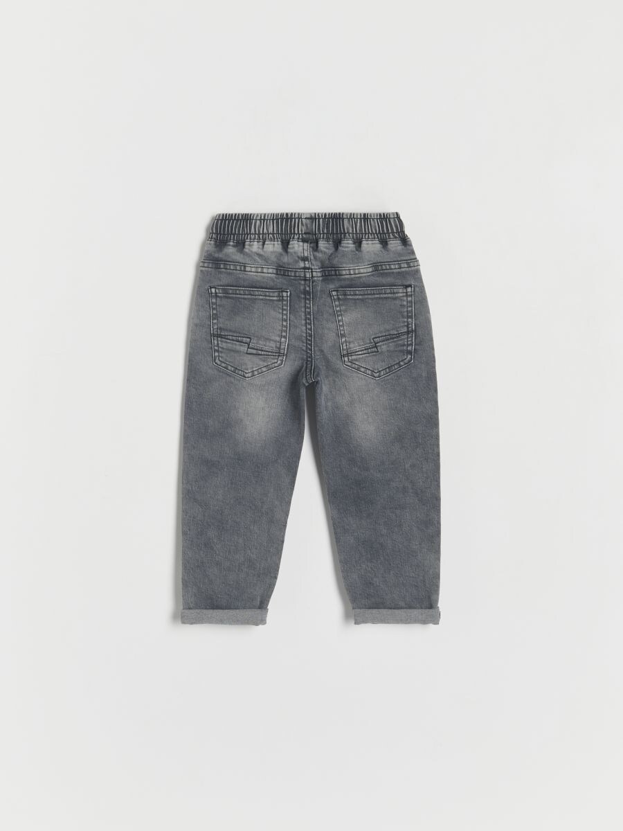 Elastic relaxed jeans - light grey - RESERVED - 2
