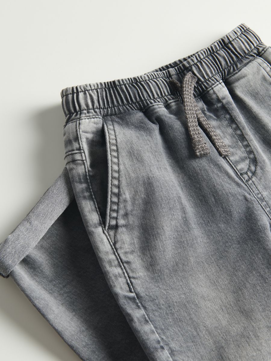 Elastic relaxed jeans - light grey - RESERVED - 3