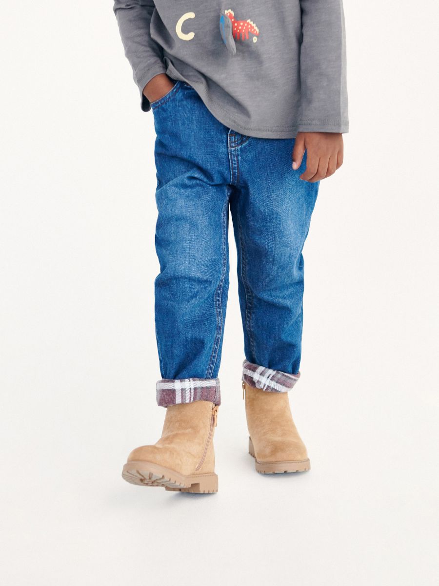 Regular jeans with lining - blue jeans - RESERVED - 2