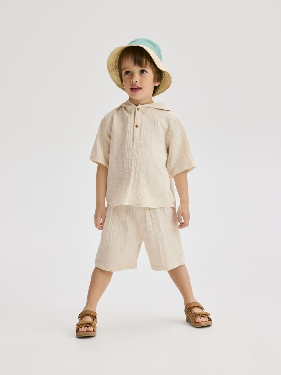 Ensemble en coton majoritaire - crème - RESERVED - 4