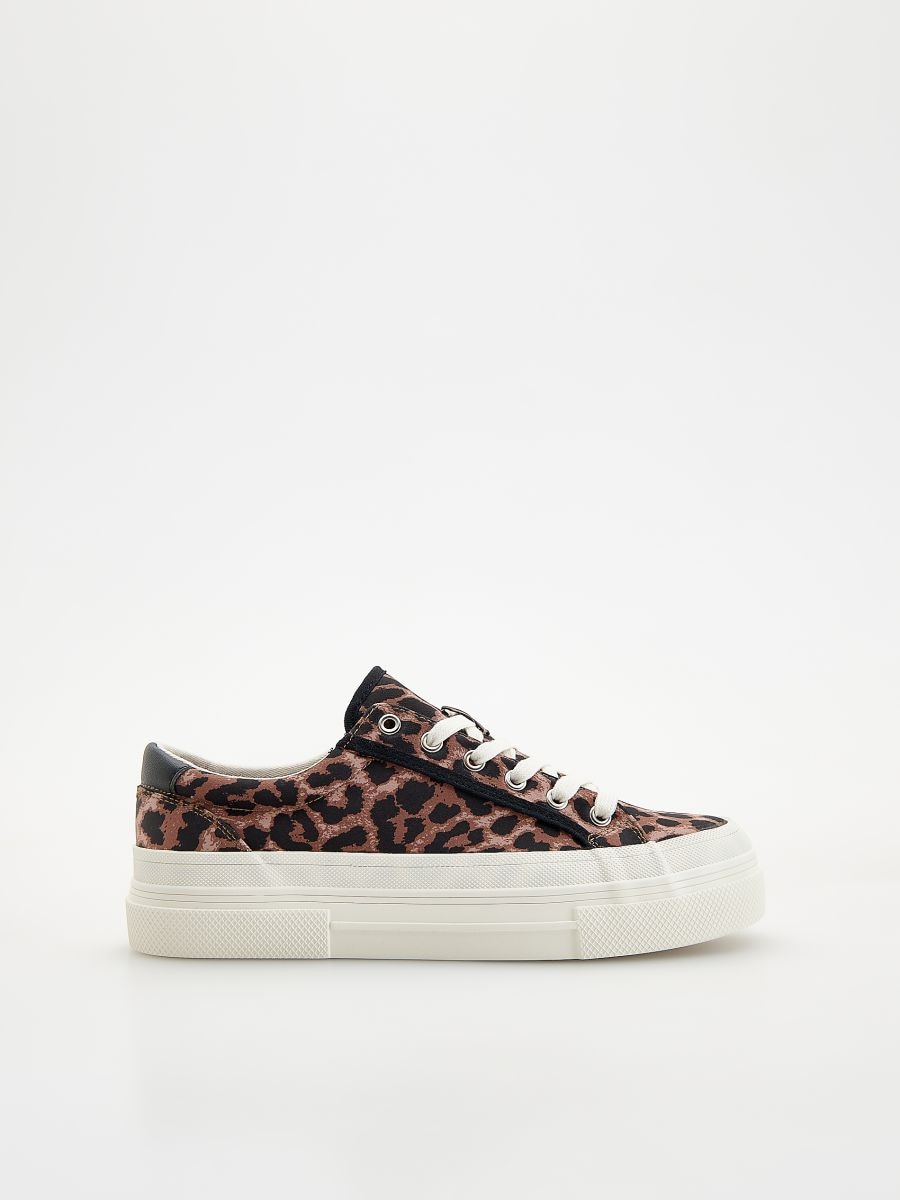 Sneakersy w zwierzęcy wzór - wielobarwny - RESERVED - 2