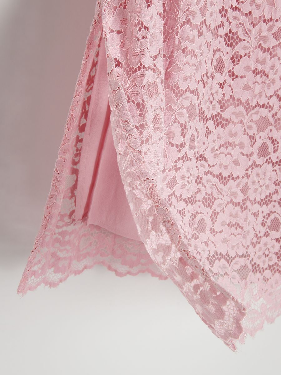Gonna midi in pizzo - rosa pastello - RESERVED - 6