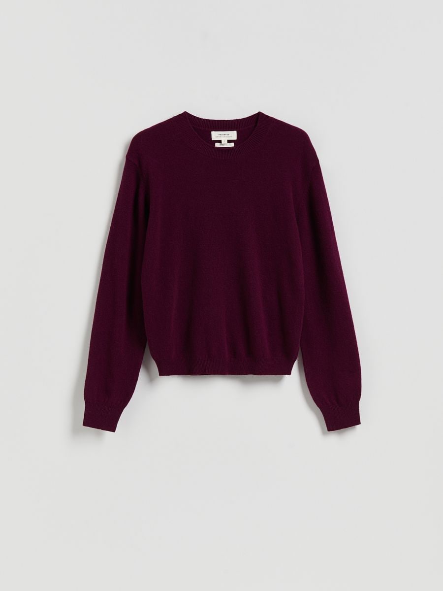 Wool jumper - dark violet - RESERVED