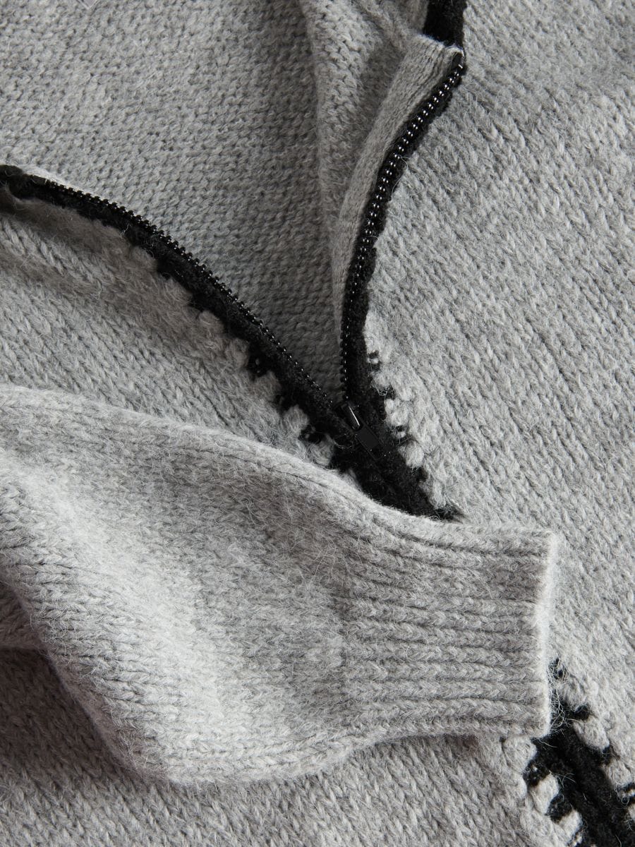 Jumper with zip fastening - mid grey - RESERVED - 2