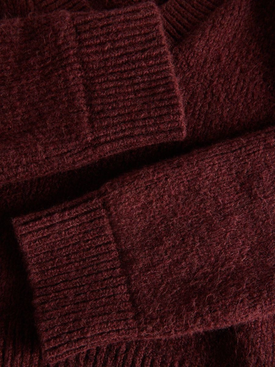 Soft knitted jumper - maroon - RESERVED - 2
