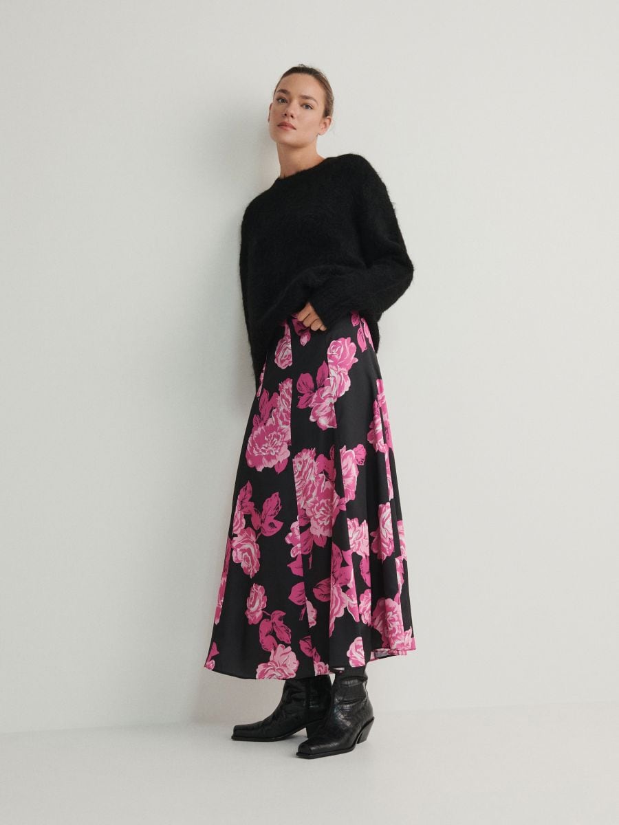 Rock mit Blumenprint - bunt - RESERVED - 2
