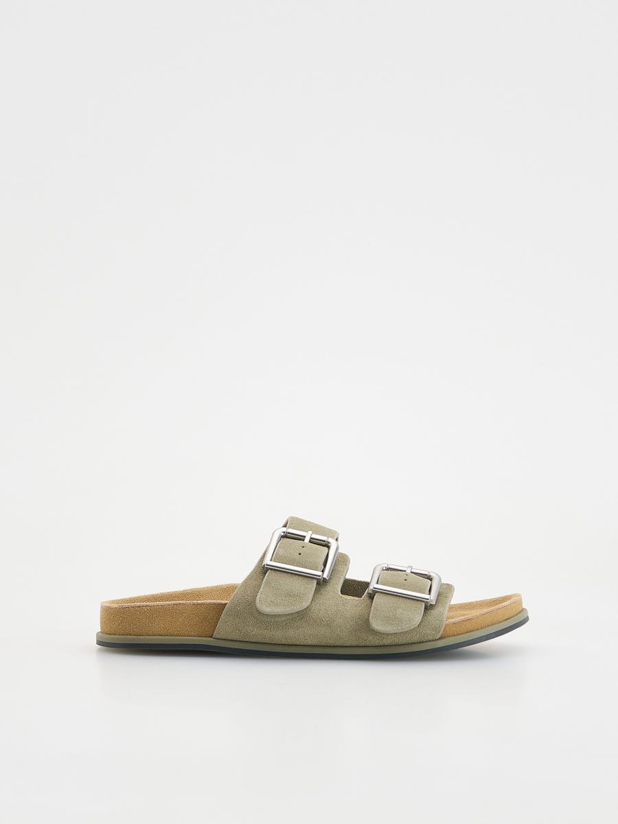 Suede slides - beige - RESERVED - 3