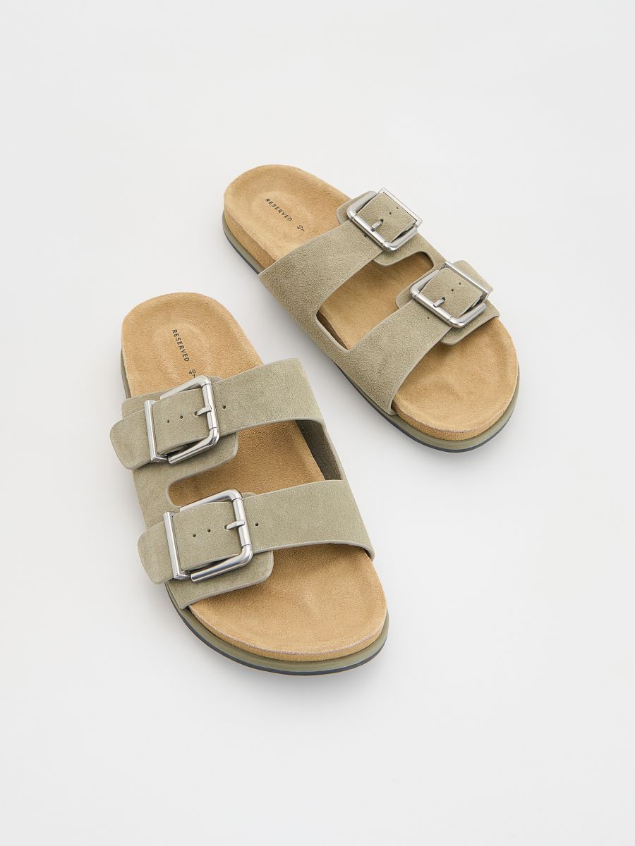 Suede slides - beige - RESERVED - 4