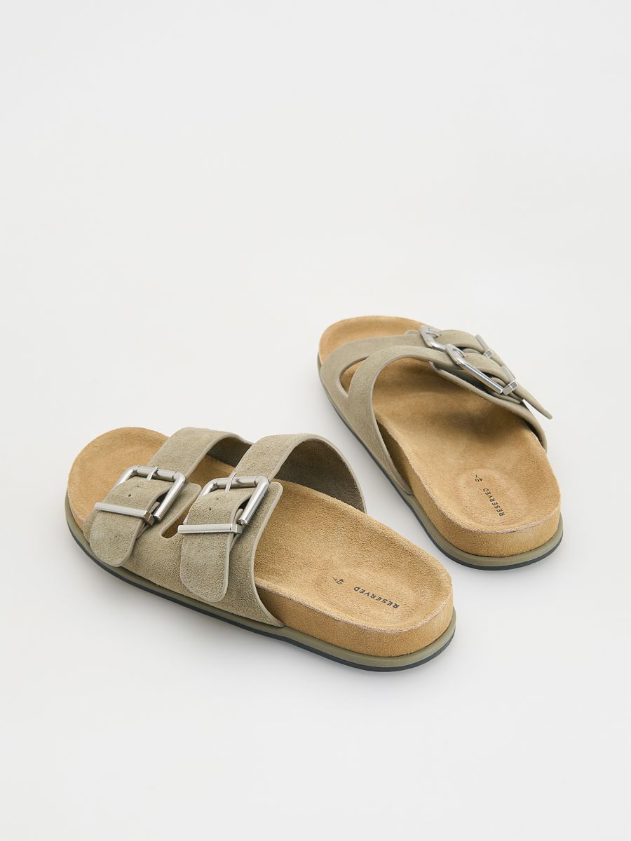 Suede slides - beige - RESERVED - 5