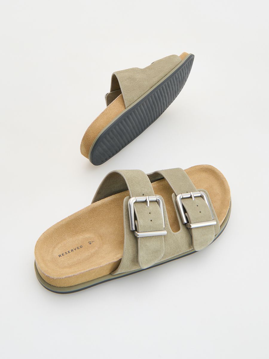 Suede slides - beige - RESERVED - 6